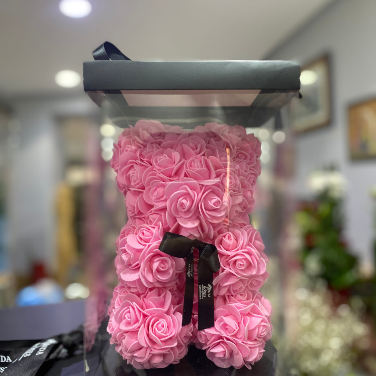 Lot De 4 Ours Roses + 2 Supports Roses – Pour Poupées, Vêtements Et Accessoires – Déco Ou Jeu